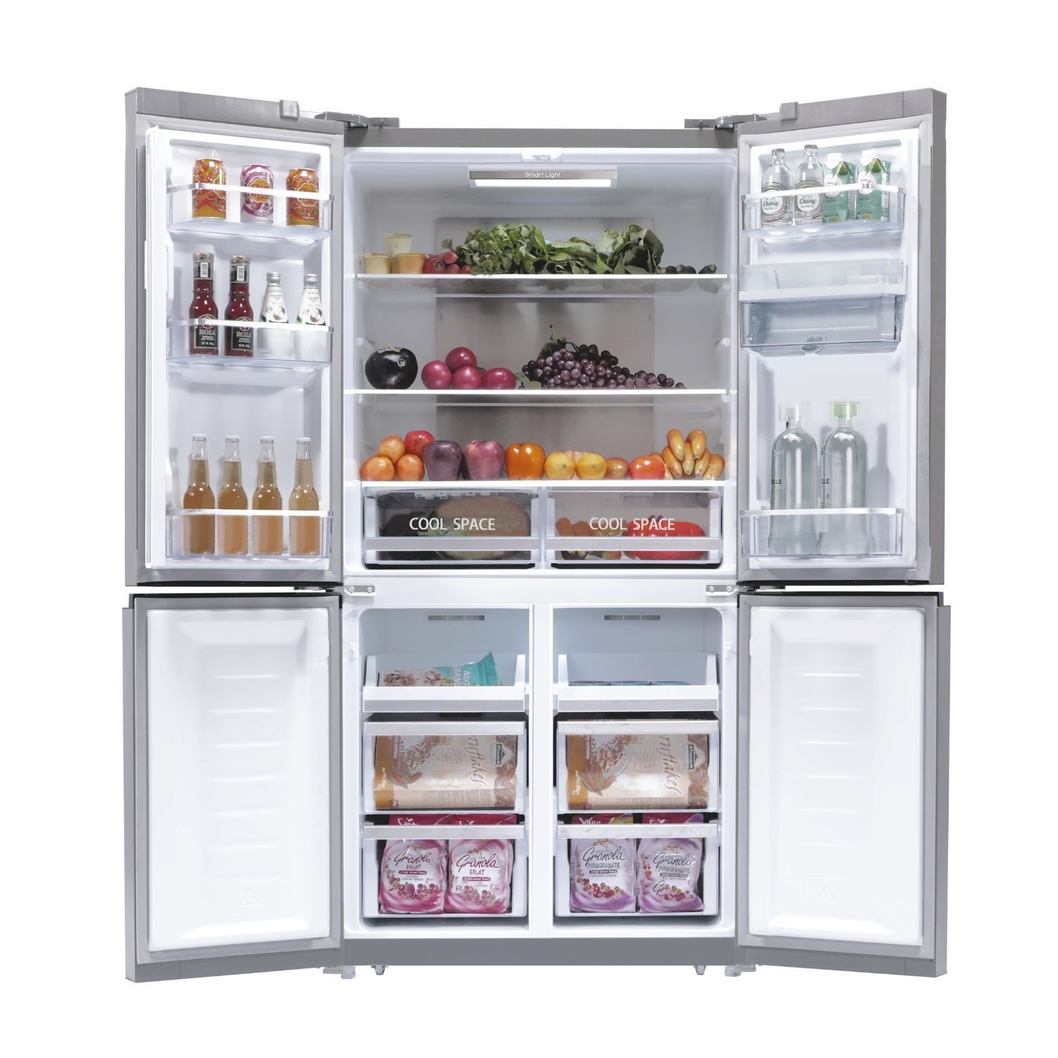 Hoover H-Fridge 700 563 Litre Four Door American Fridge Freezer - Silver - Image 6