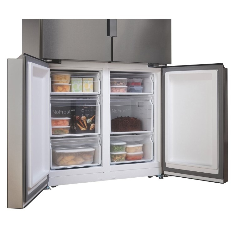 Bosch Series 4 605 Litre Four Door Freestanding Fridge Freezer - EasyClean Stainless Steel - Image 3