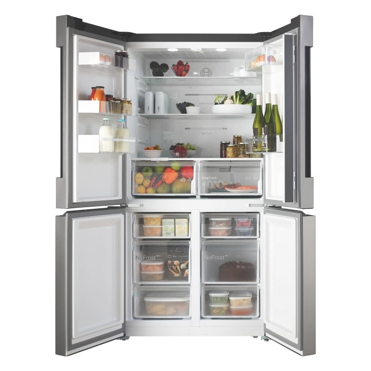 Bosch Series 4 605 Litre Four Door Freestanding Fridge Freezer - EasyClean Stainless Steel - Image 4