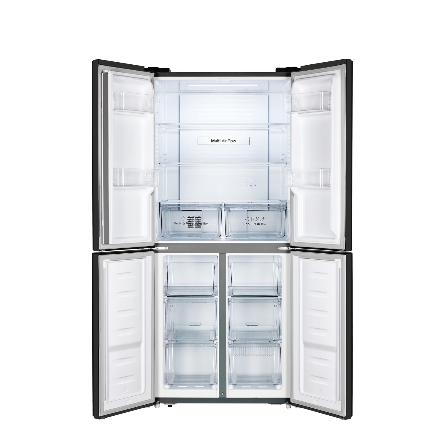 Fridgemaster 427 Litre Four Door American Fridge Freezer - Black - Image 3