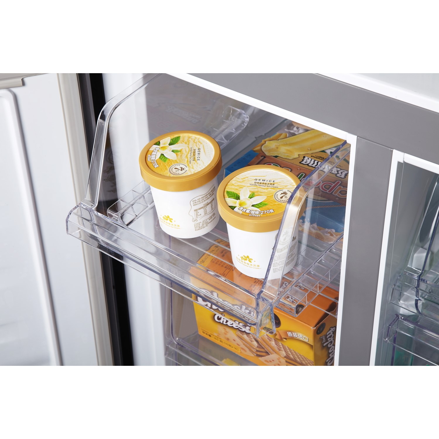 Fridgemaster 427 Litre Four Door American Fridge Freezer - Silver - Image 2