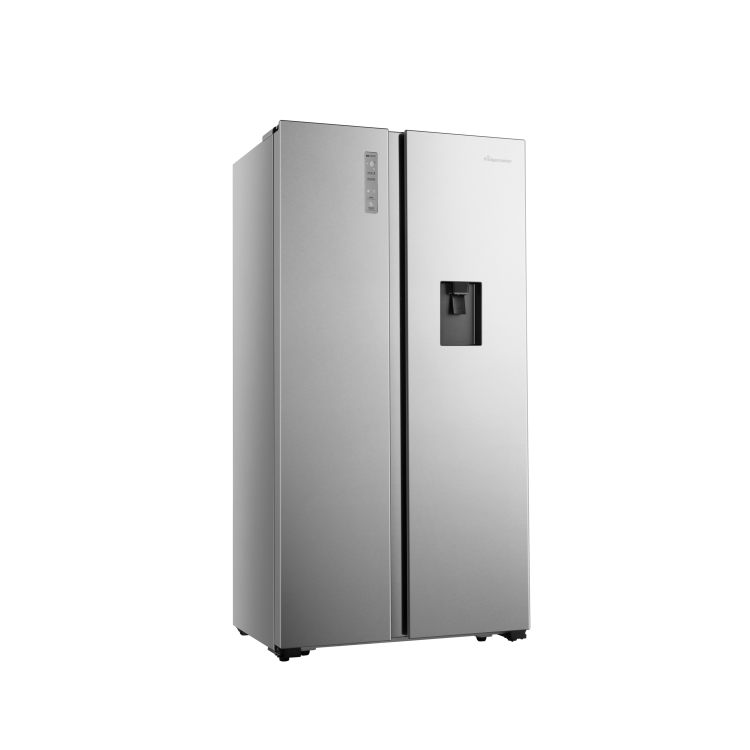 Fridgemaster 519 Litre Side-By-Side American Fridge Freezer - Silver - Image 3
