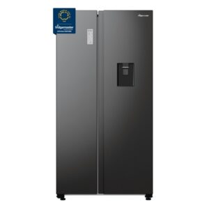 Fridgemaster 547 Litre Side-by-side American Fridge Freezer - Black