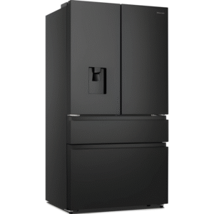 Hisense 579 Litre PureFlat French Door American Fridge Freezer - Black Steel