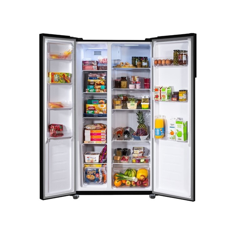 Russell Hobbs 442 Litre Side-By-Side American Fridge Freezer - Black - Image 3