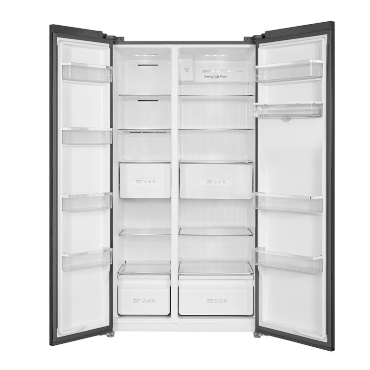 TCL 503 Litre Side-by-Side American Fridge Freezer - Grey - Image 3