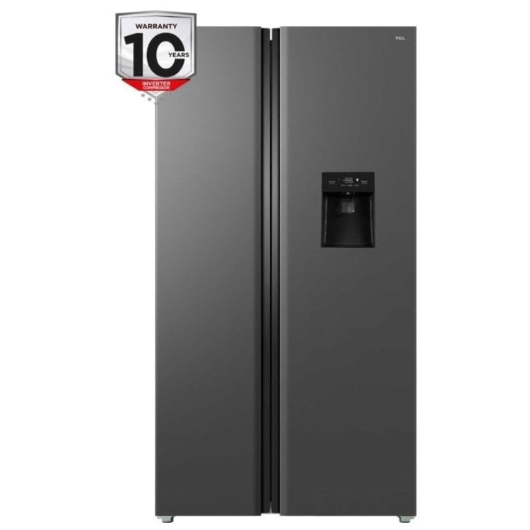 TCL 503 Litre Side-by-Side American Fridge Freezer - Grey - Image 5