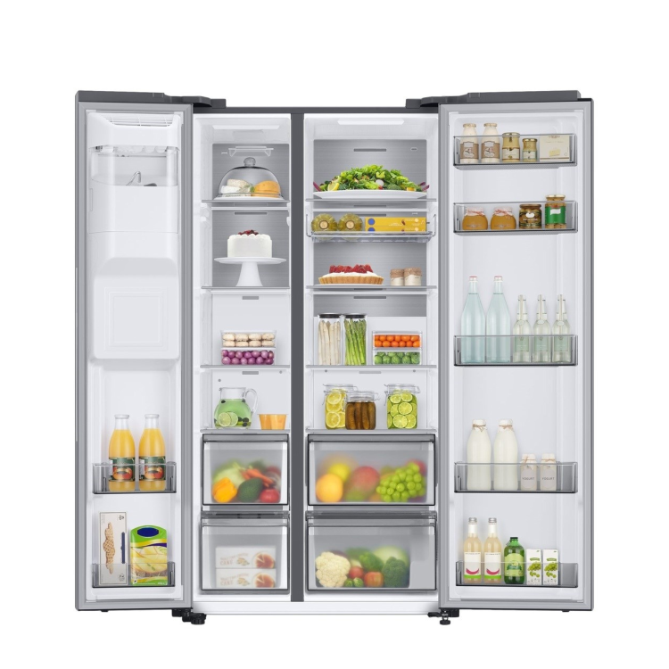 Samsung Series 8 635 Litre Side-By-Side American Fridge Freezer - Silver - Image 4