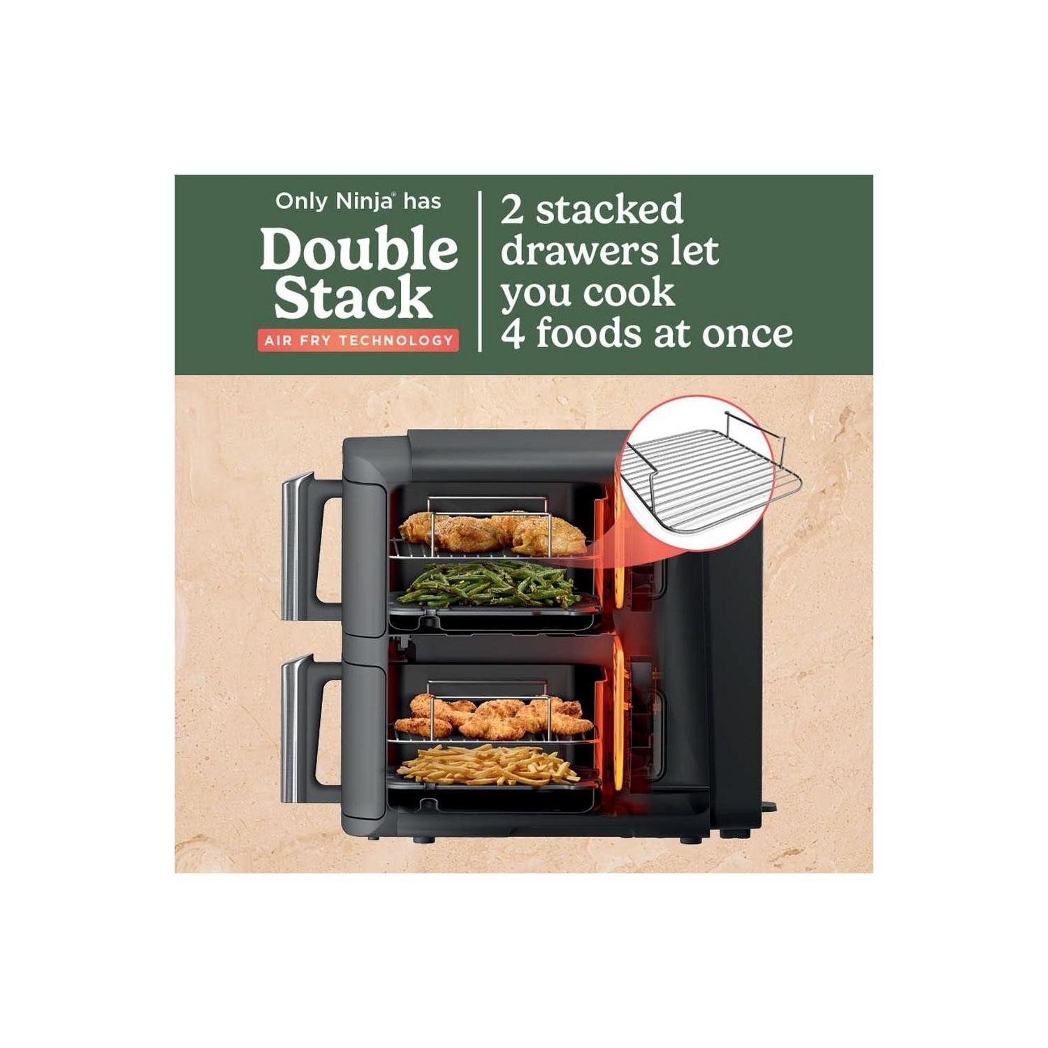 Ninja SL400UK Double Stack XL 9.5L 6-in-1 Dual Air Fryer - Grey - Image 5
