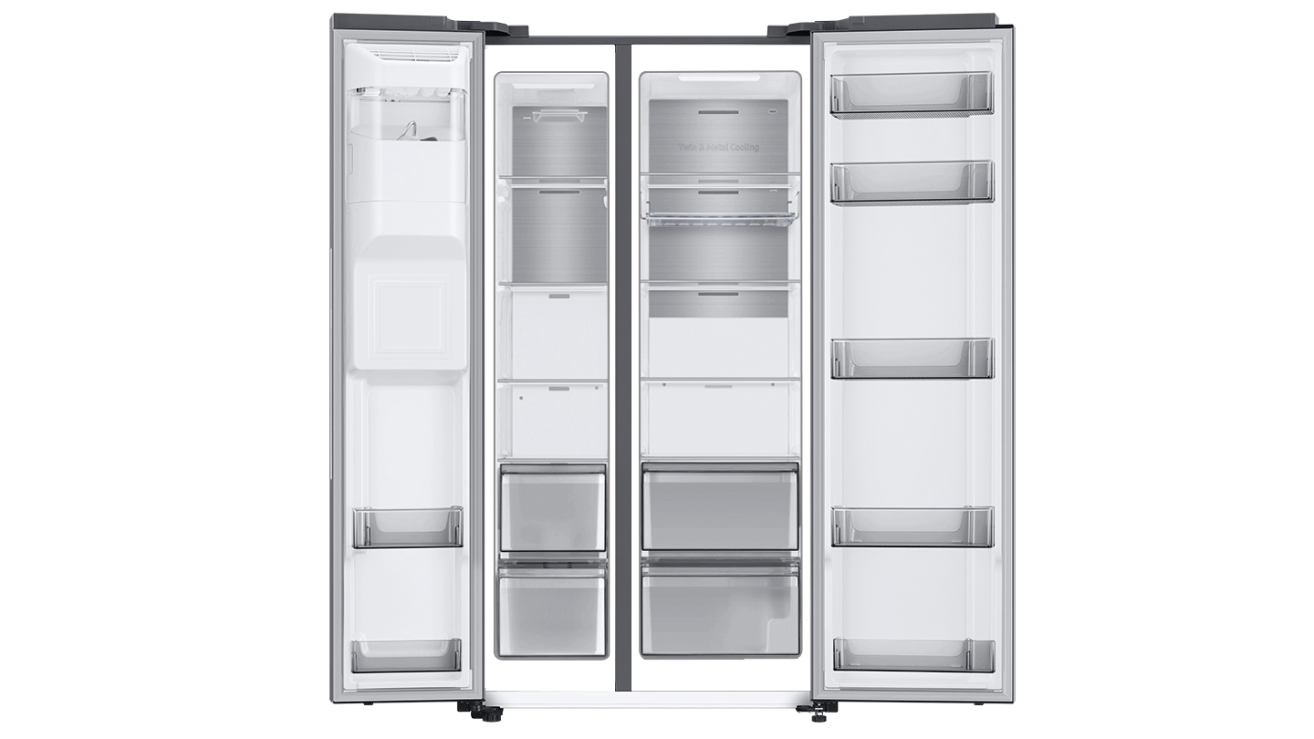 Samsung Series 8 635 Litre Side-By-Side American Fridge Freezer - Black Stainless Steel - Image 7