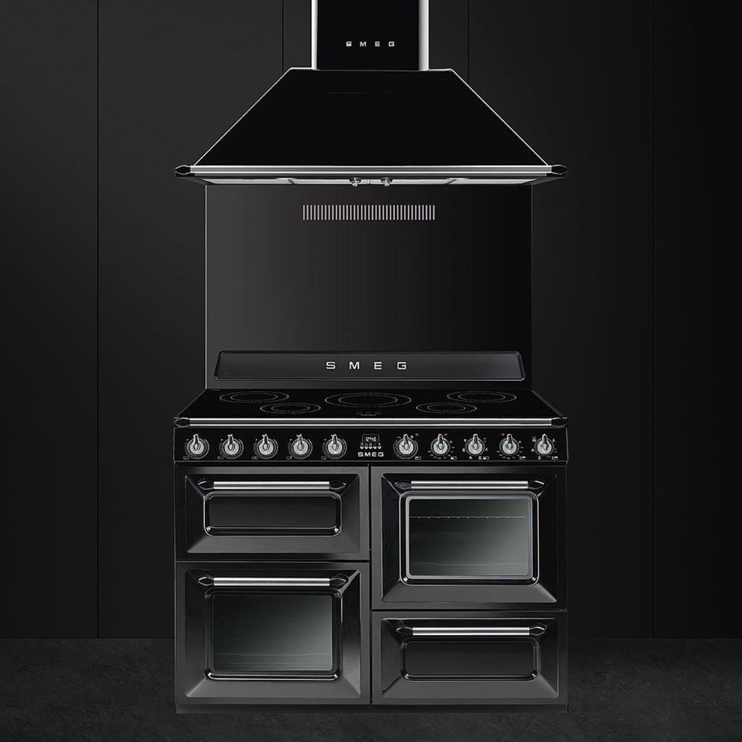 Smeg Victoria 110cm Electric Cooker - Black - Image 2