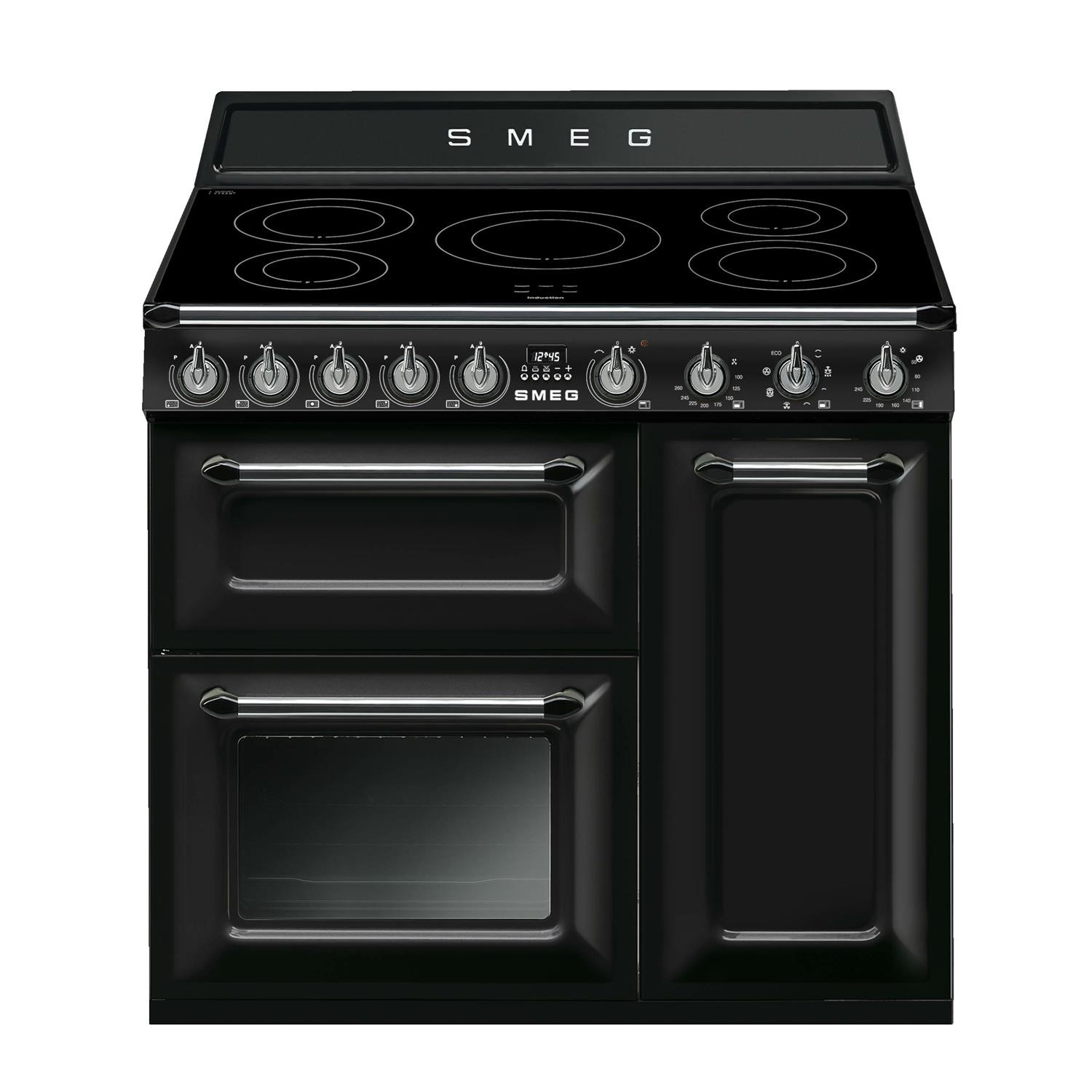 Smeg Victoria 90cm Electric Range Cooker - Black - Image 2