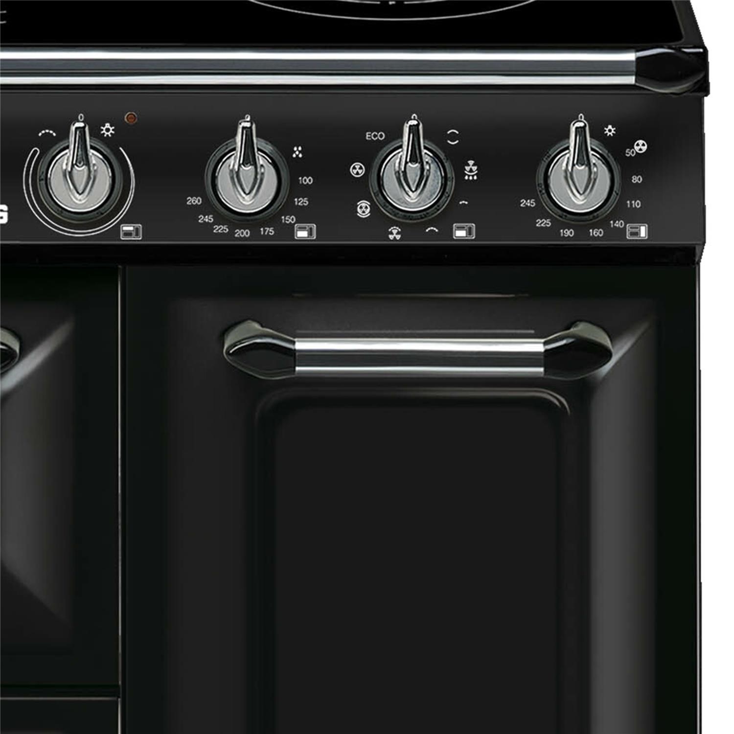 Smeg Victoria 90cm Electric Range Cooker - Black - Image 4