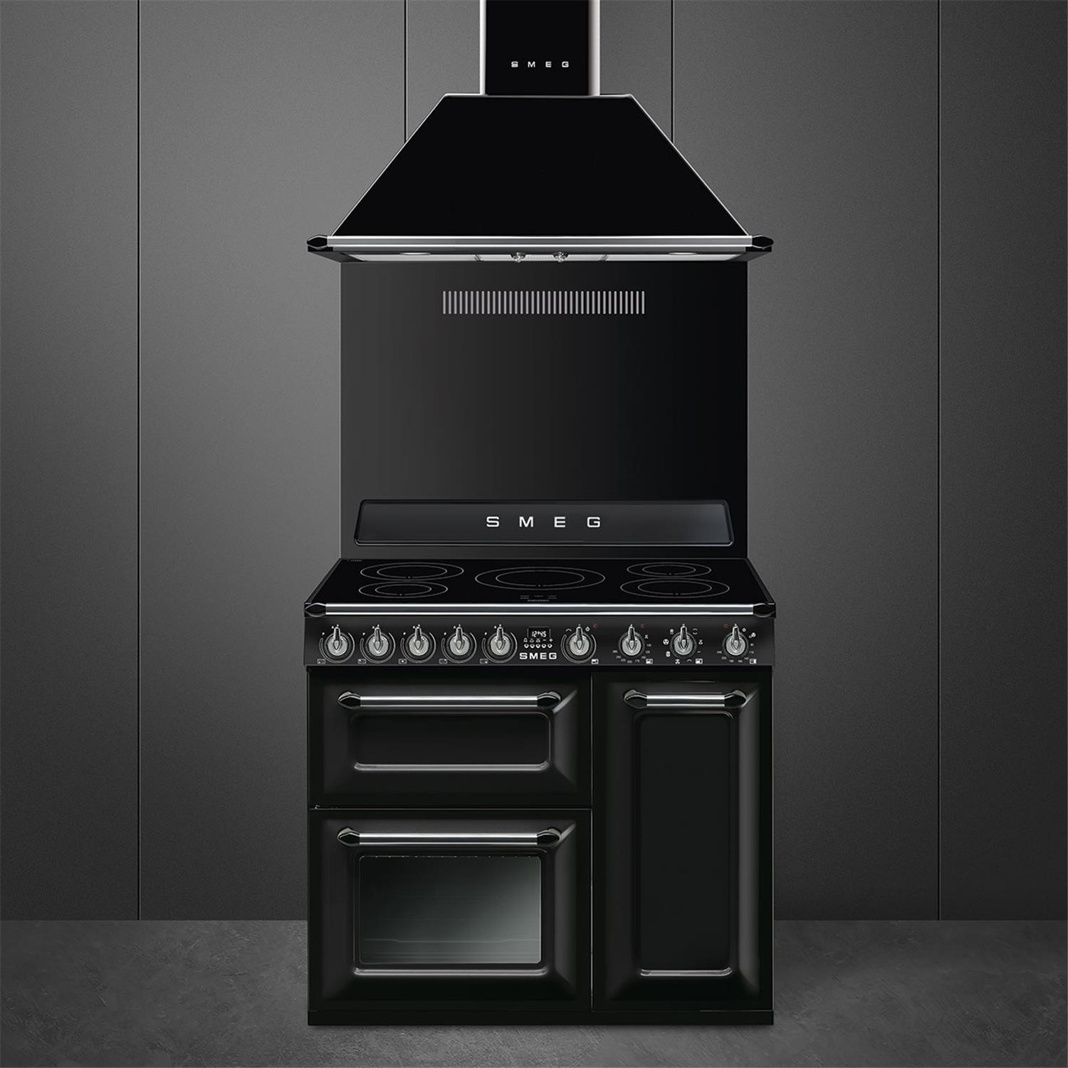Smeg Victoria 90cm Electric Range Cooker - Black - Image 7