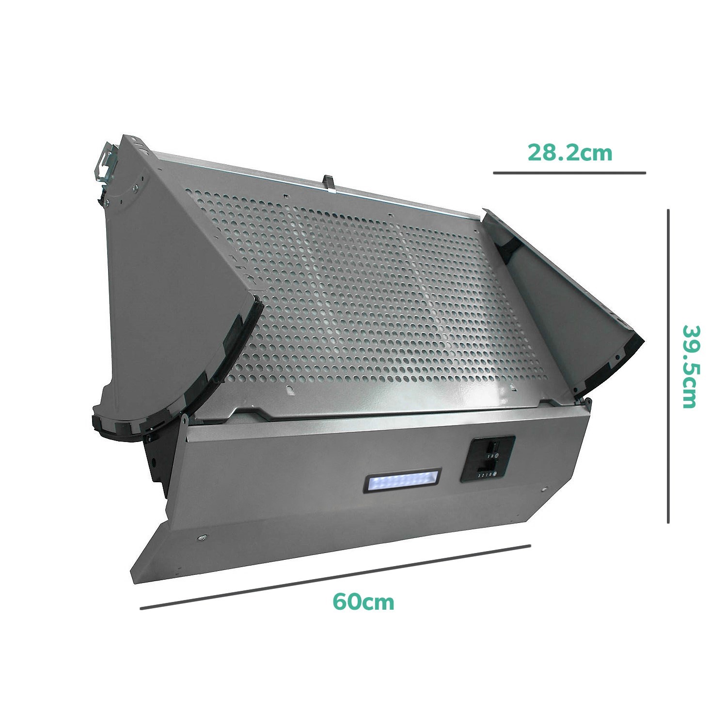 electriQ 60cm Integrated Cooker Hood - Grey - Image 5