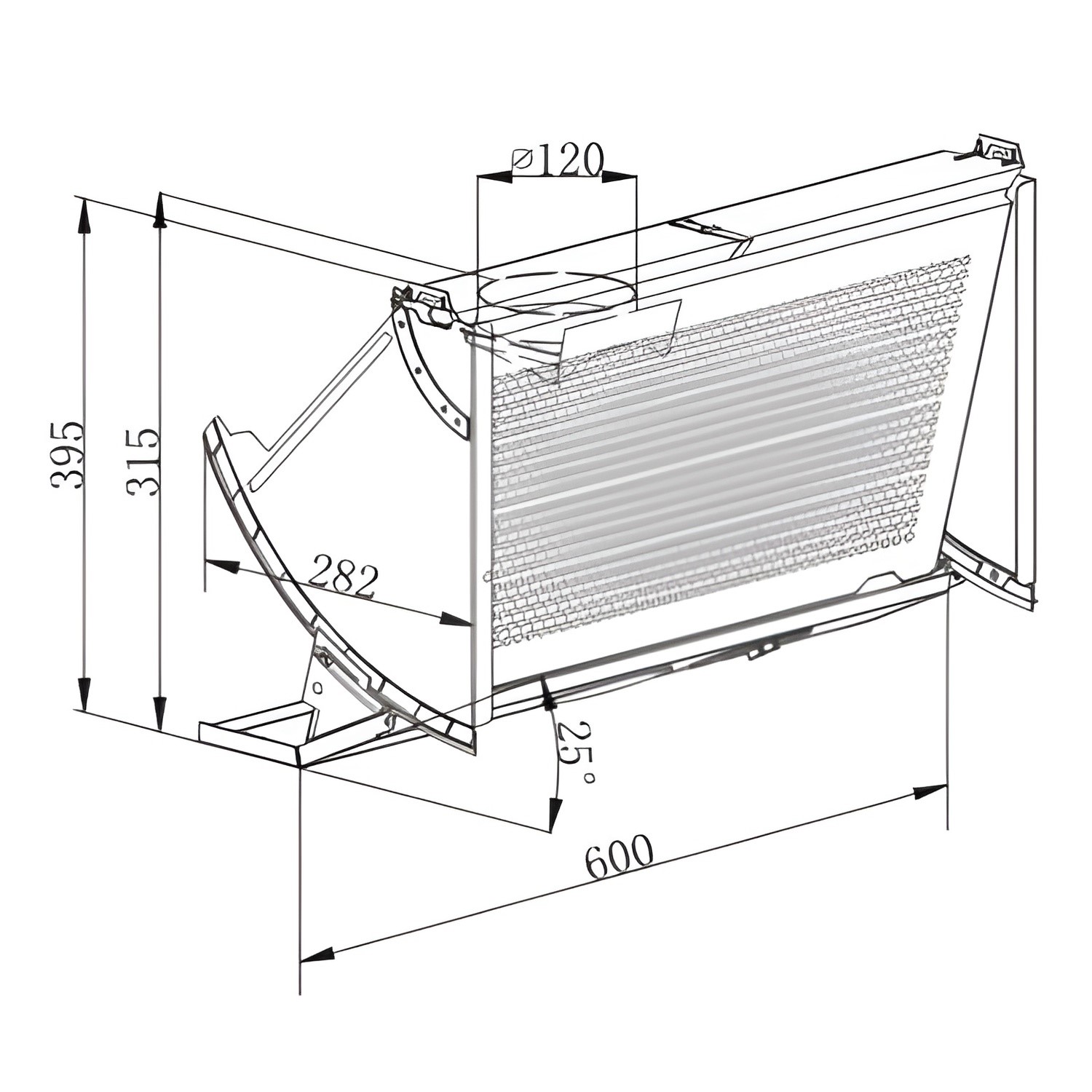 electriQ 60cm Integrated Cooker Hood - Grey - Image 2