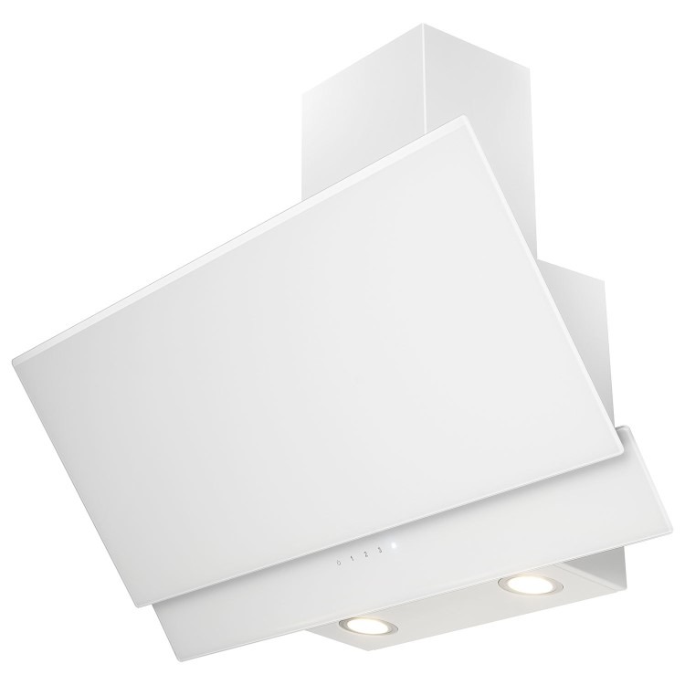 electriQ 80cm Angled Cooker Hood - White Glass - Image 5