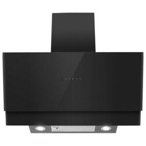 electriQ 90cm Angled Cooker Hood with Gesture Control - Black