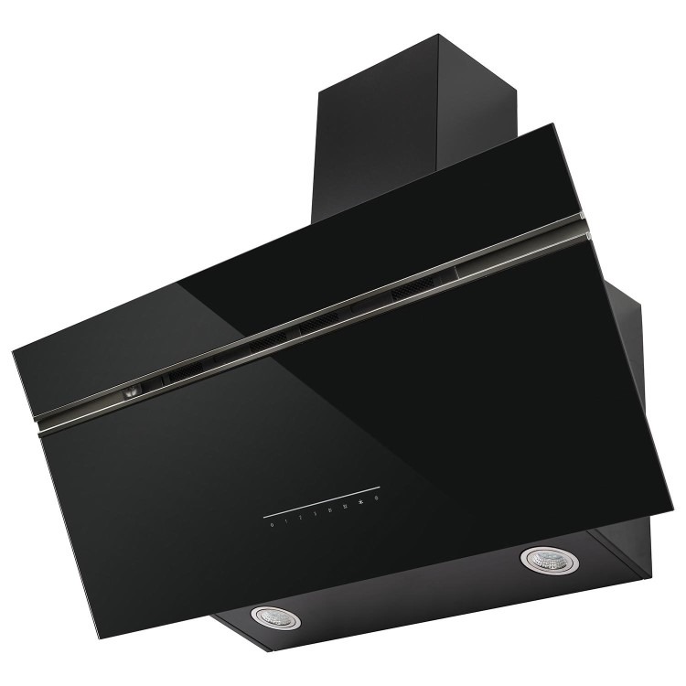 electriQ 90cm Super Silent Angled Cooker Hood - Black - Image 2
