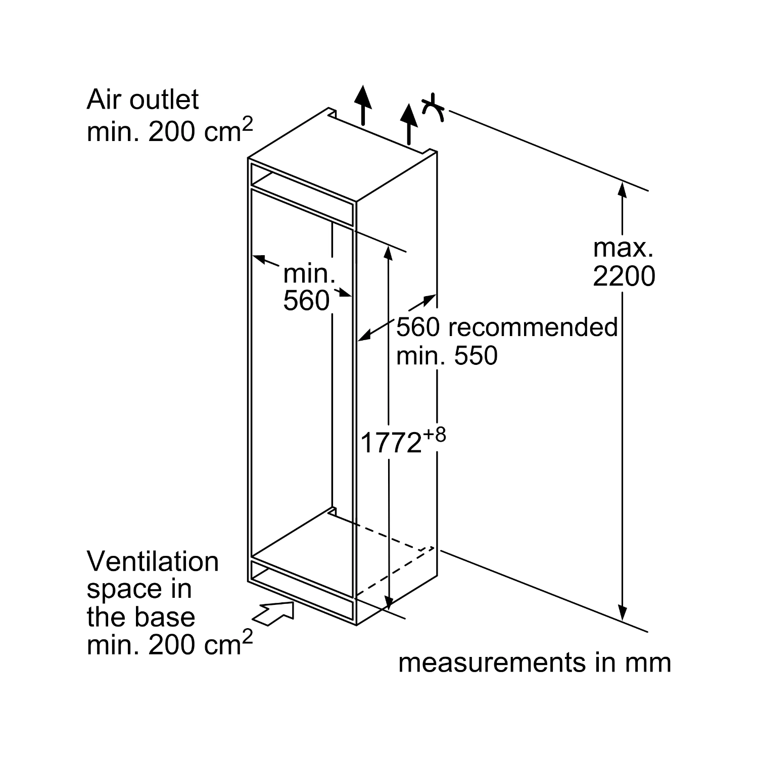 Neff N30 260 Litre 70/30 Integrated Fridge Freezer - Image 8