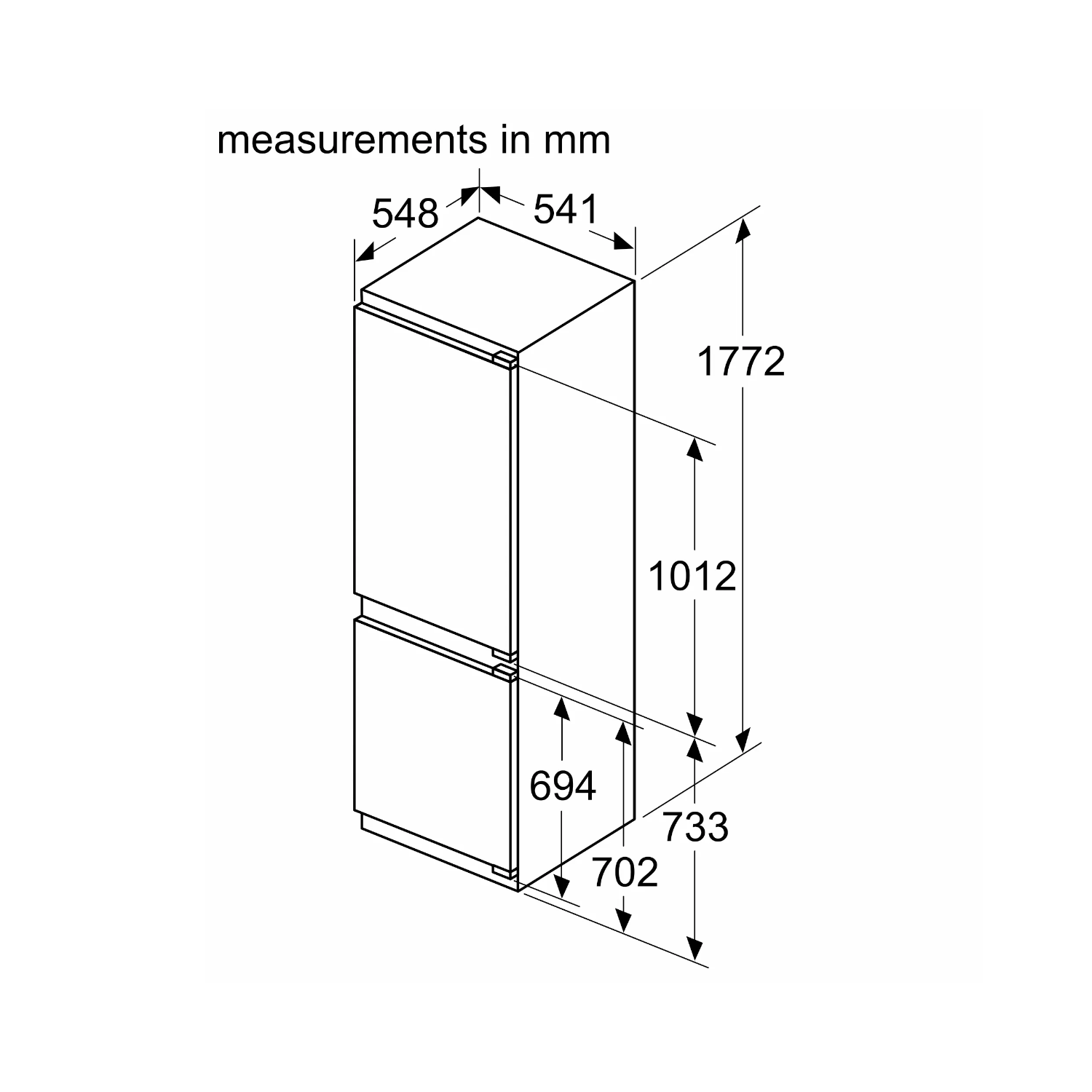 Neff N30 260 Litre 70/30 Integrated Fridge Freezer - Image 6