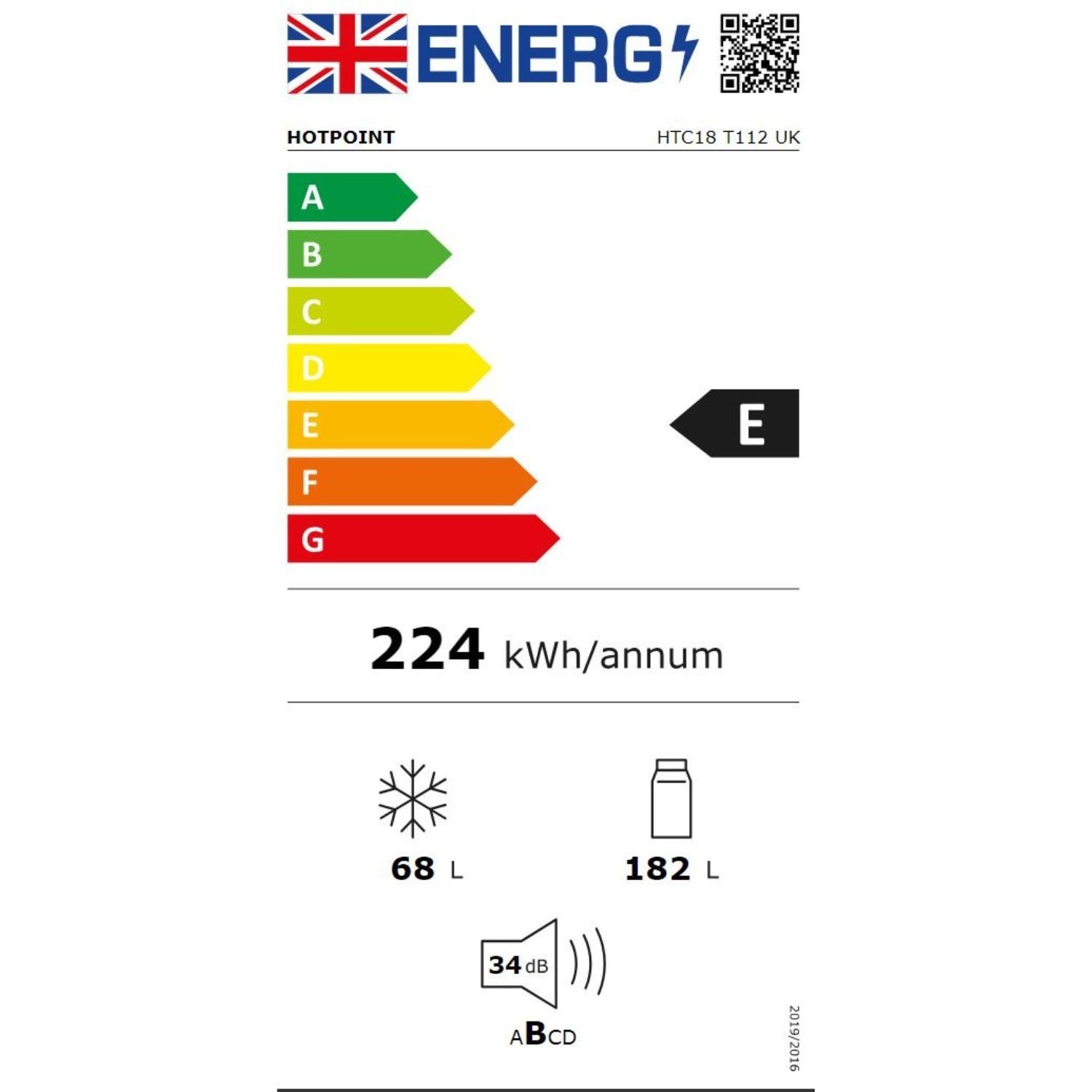 Hotpoint 250 Litre 70/30 Integrated Fridge Freezer - Image 9