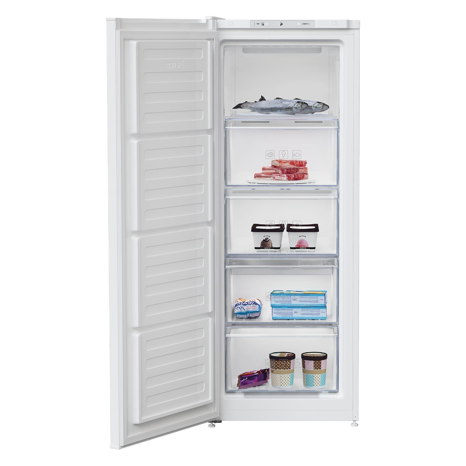 Beko 177 Litre Tall Freestanding Freezer - White - Image 4