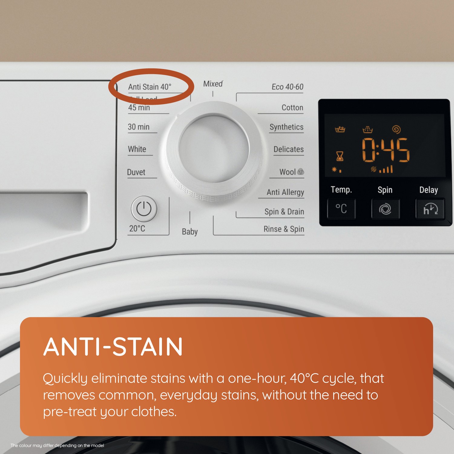 Hotpoint AntiStain 7kg 1400rpm Washing Machine - Black - Image 5