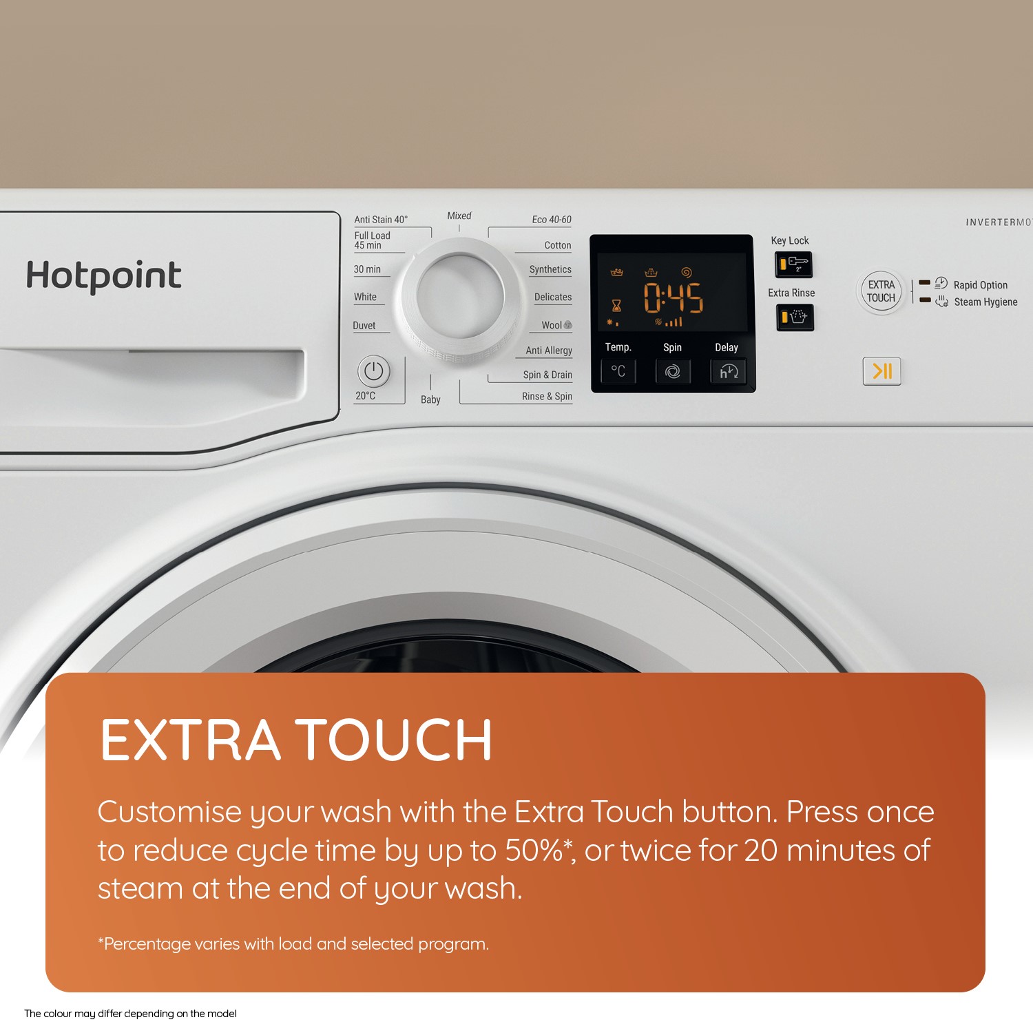 Hotpoint AntiStain 7kg 1400rpm Washing Machine - Black - Image 8