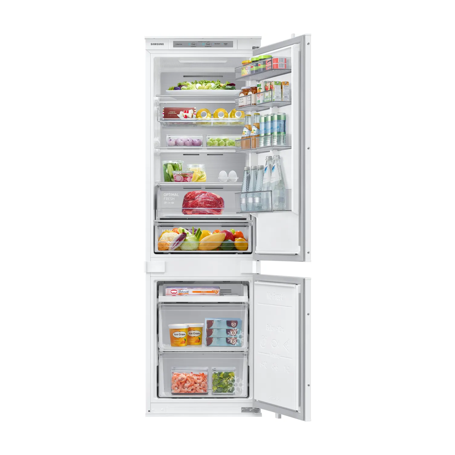 Refurbished Samsung BRB26705DWW Integrated 264 Litre 70/30 Frost Free Fridge Freezer White - Image 6