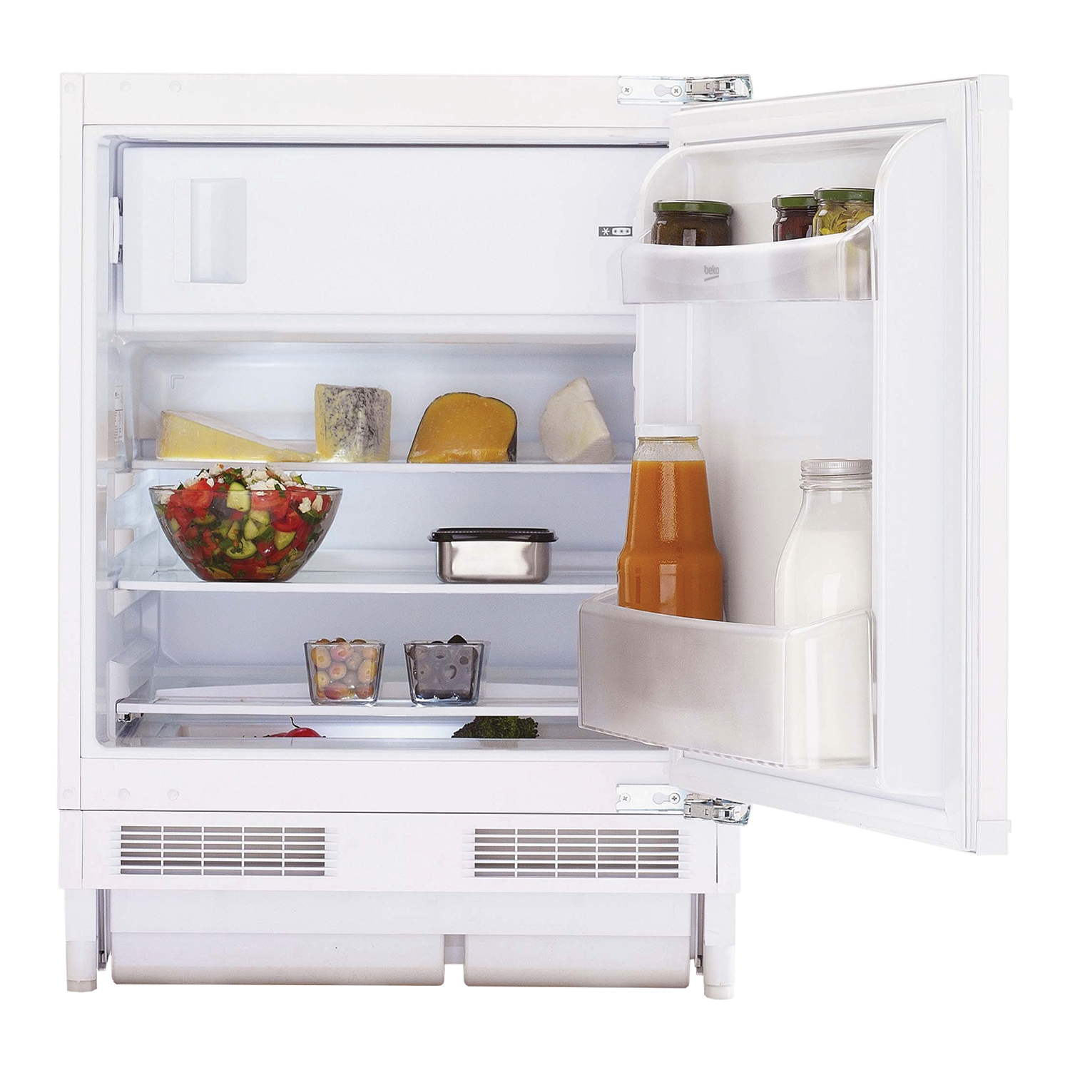 Refurbished Beko BRS3682 Integrated Under Counter 92 Litre Fridge