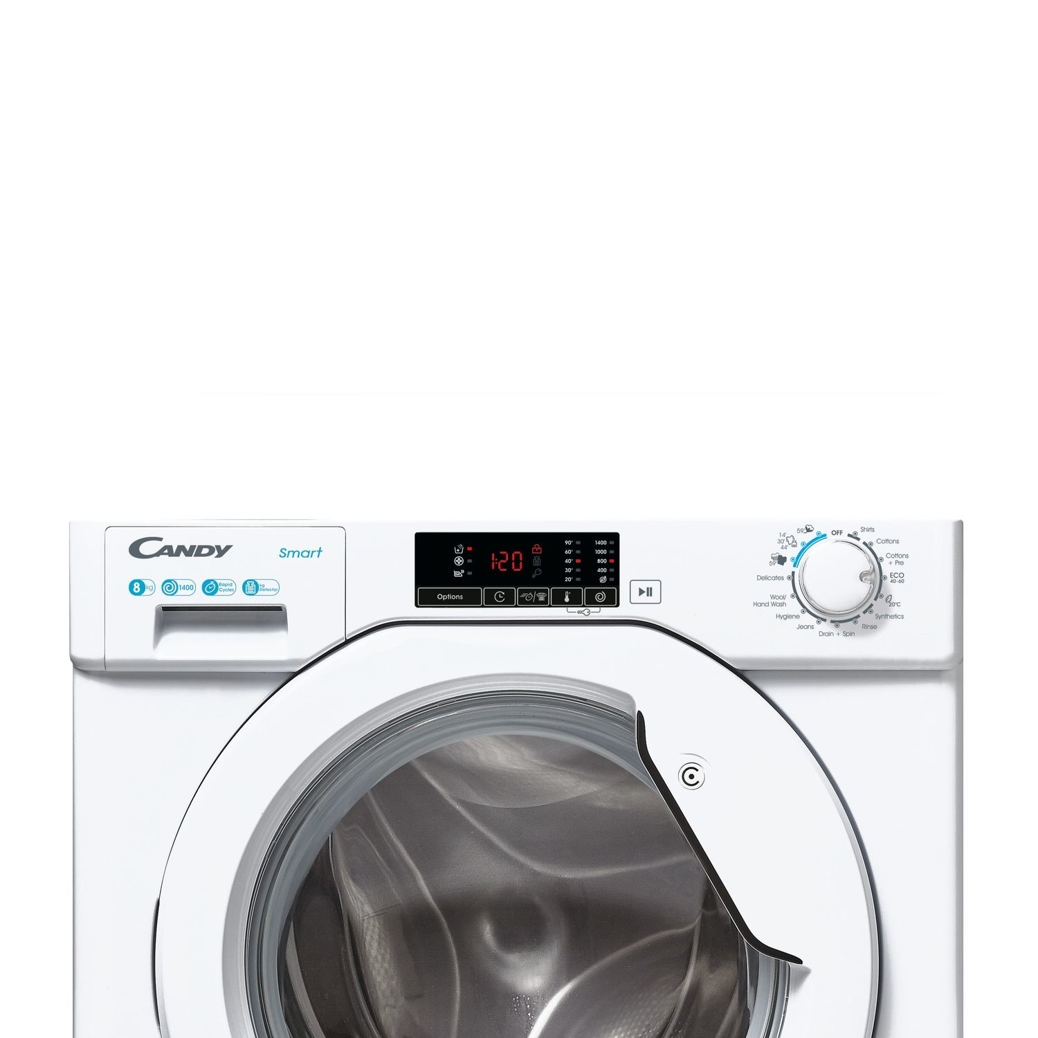 Candy Smart 8kg 1400rpm Integrated Washing Machine - White - Image 4
