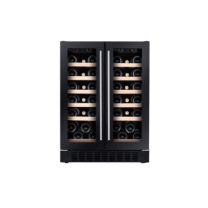 CDA 40 Bottle Freestanding Under Counter Wine Cooler Dual Zone 60cm Wide 82cm Tall - Stainless Steel