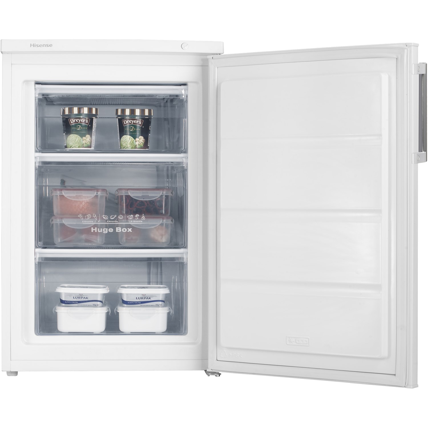 Hisense 85 Litre Freestanding Undercounter Freezer - White - Image 3