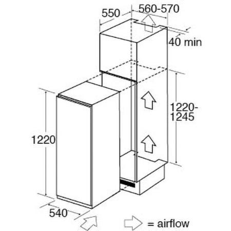CDA 197 Litre In-Column Integrated Fridge - Image 2