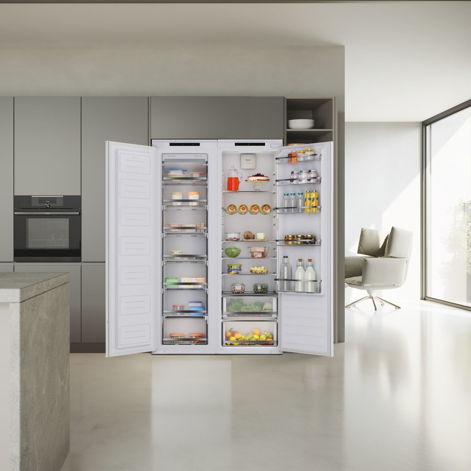 Haier Series 6 316 Litre Integrated In-Column Fridge - Image 8