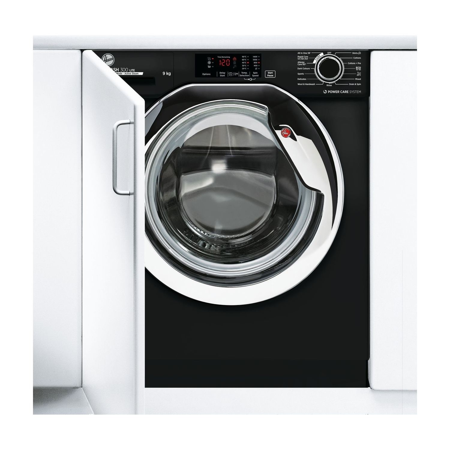 Hoover H-Wash 300 Lite 9kg 1400rpm Integrated Washing Machine - Black - Image 5