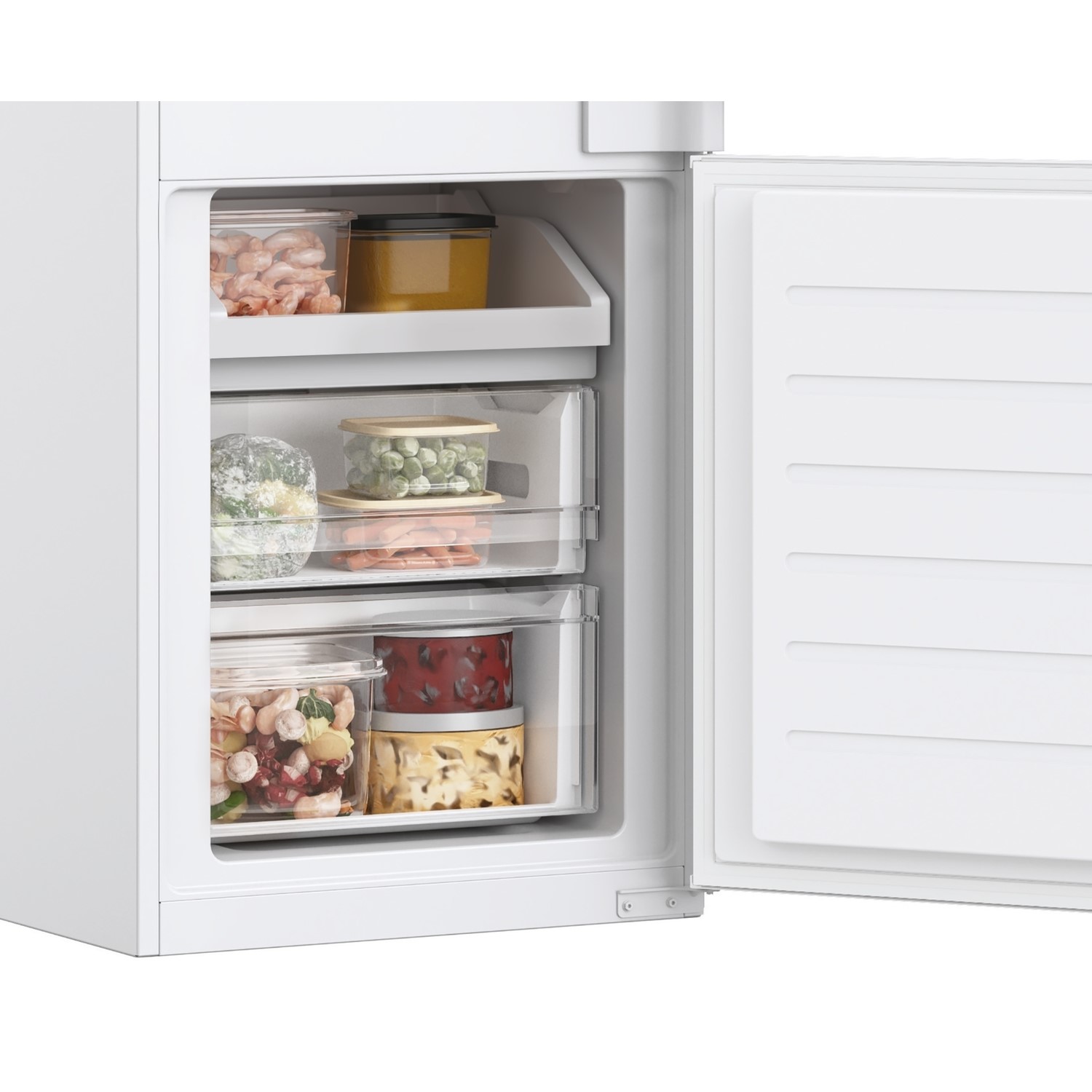 Refurbished Hoover HOBT5519EWK-1 Integrated 281 Litre 70/30 Frost Free Fridge Freezer White - Image 4