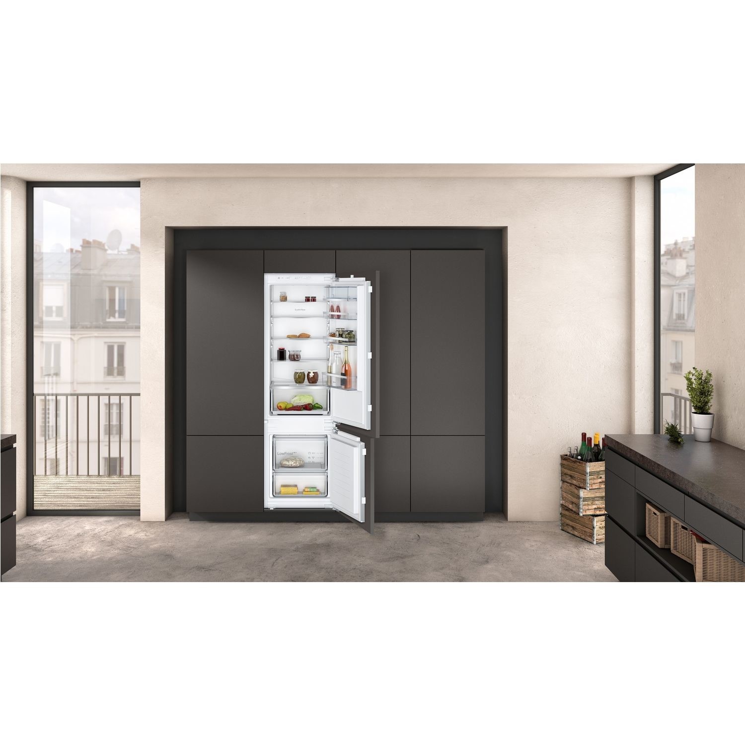 Neff N50 270 Litre 70/30 Low Frost Integrated Fridge Freezer - Image 2