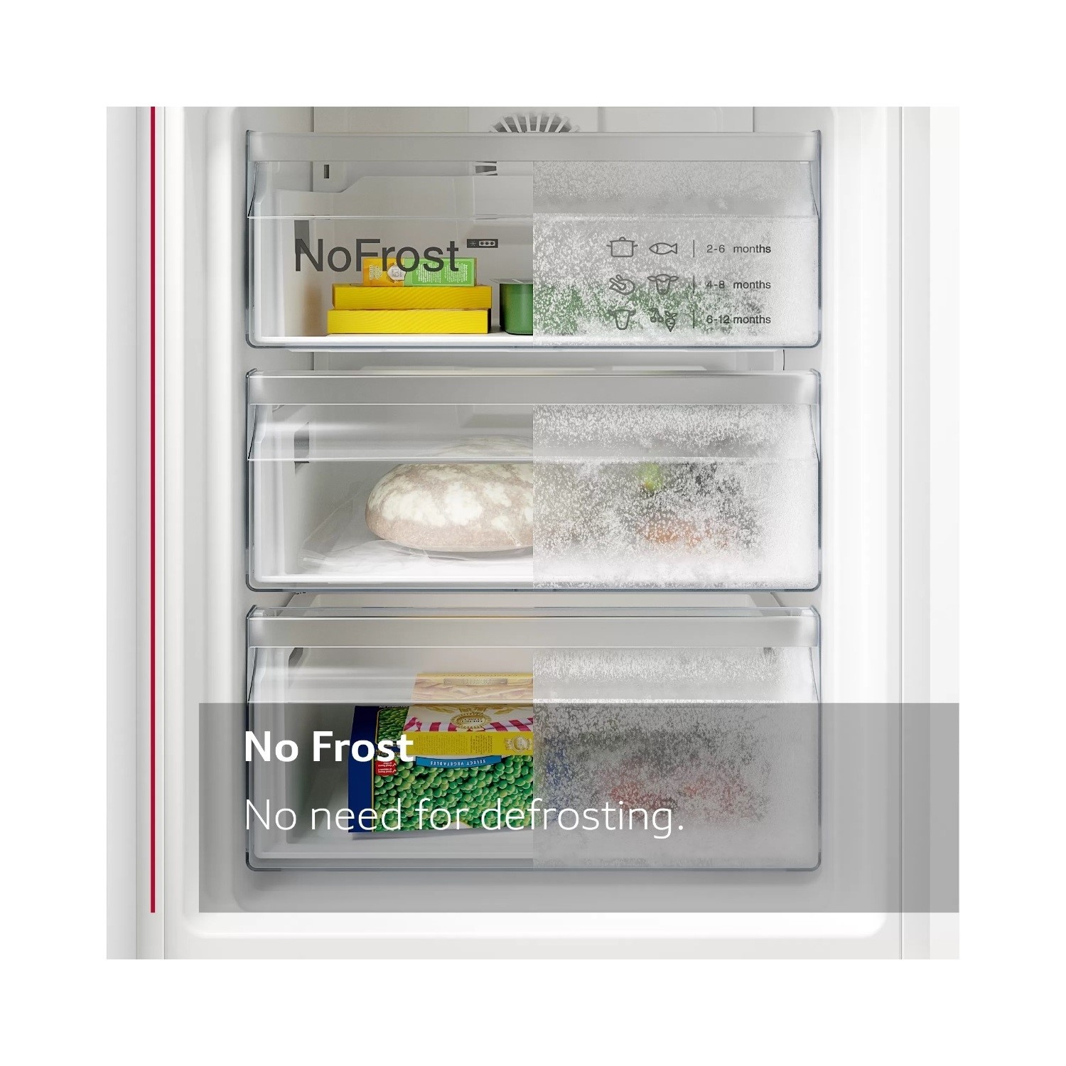 Neff N30 290 Litre 60/40 Integrated Fridge Freezer - Image 3