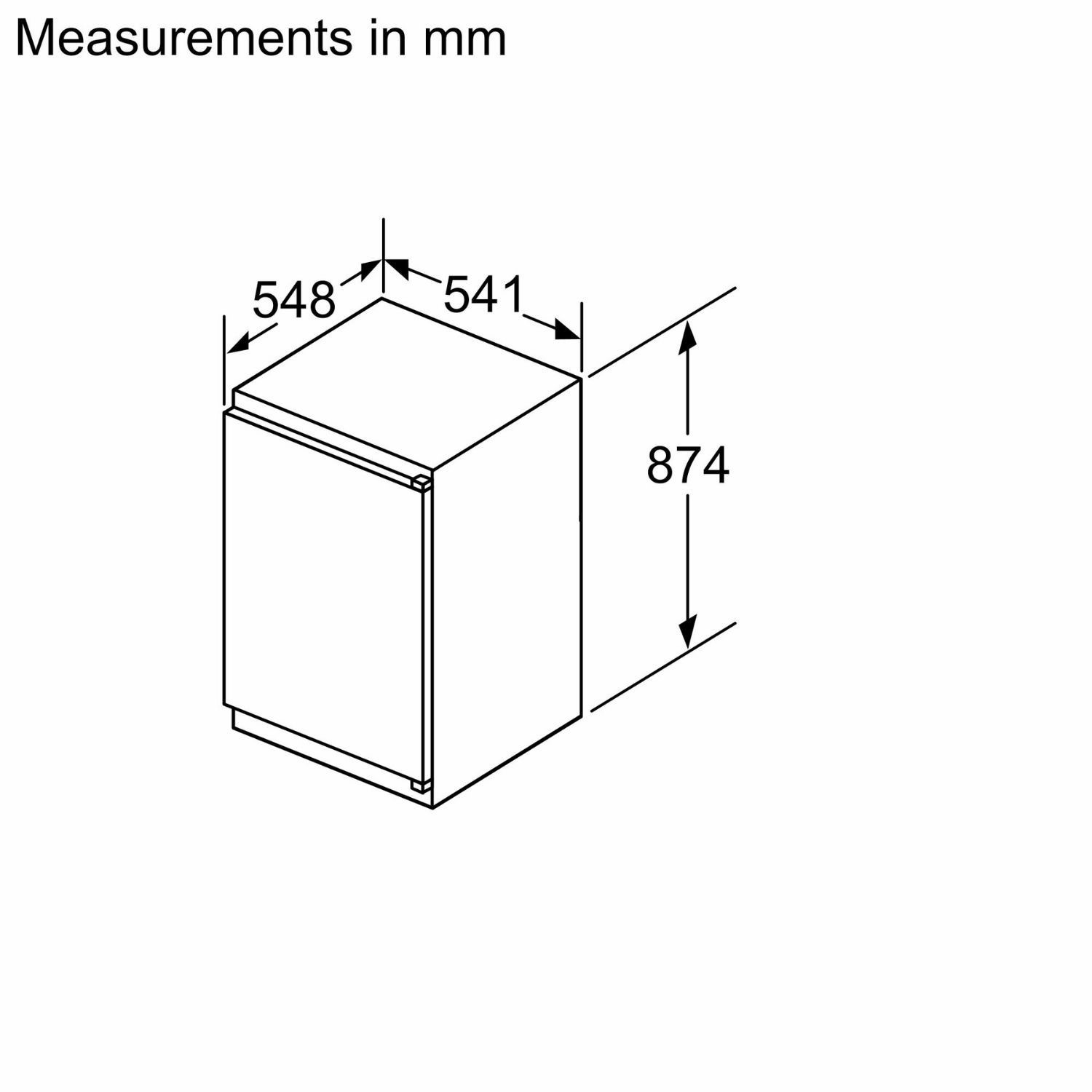 Bosch Series 2 136 Litre In-column Integrated Fridge - Image 6