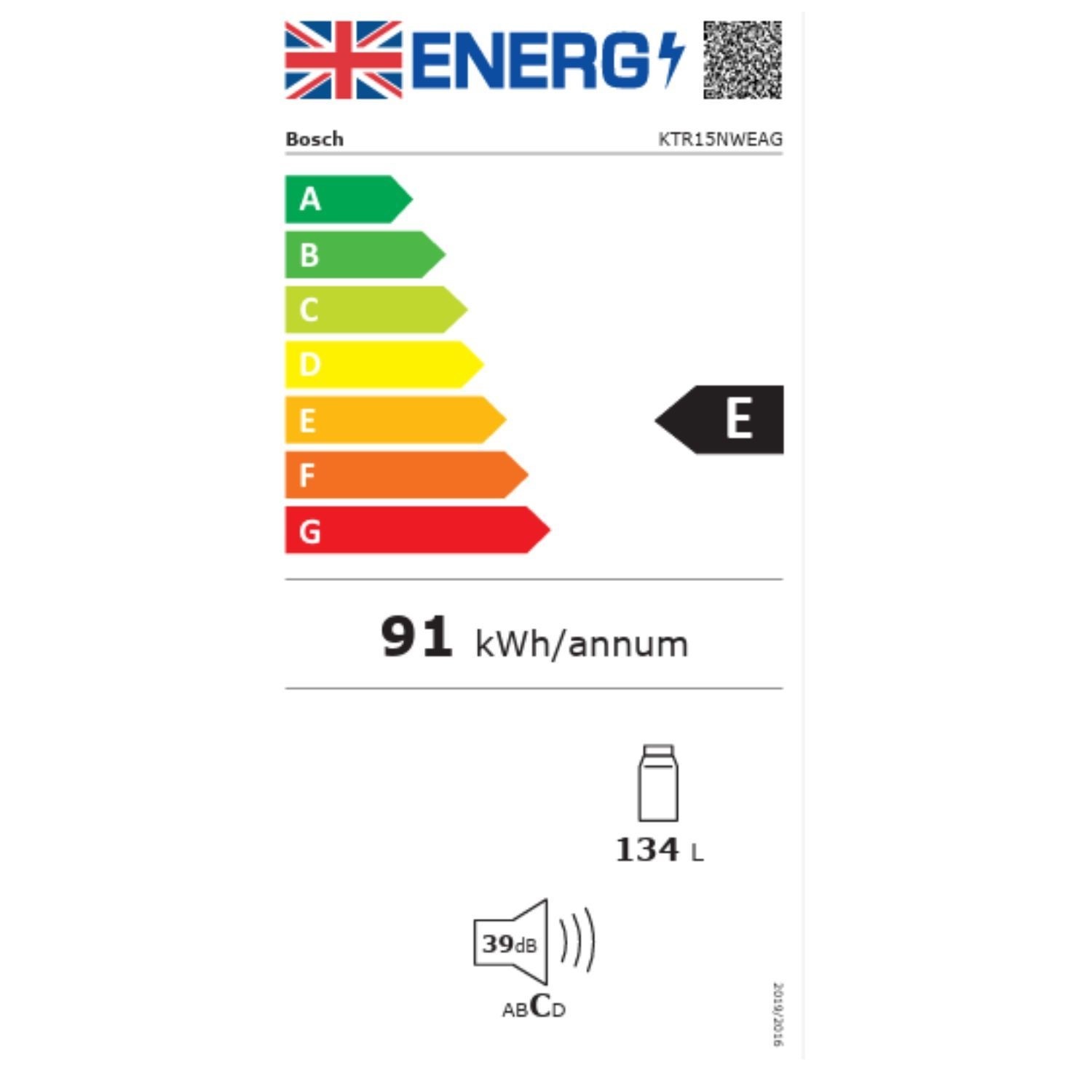 Bosch Series 2 134 Litre Under Counter Fridge - White - Image 6