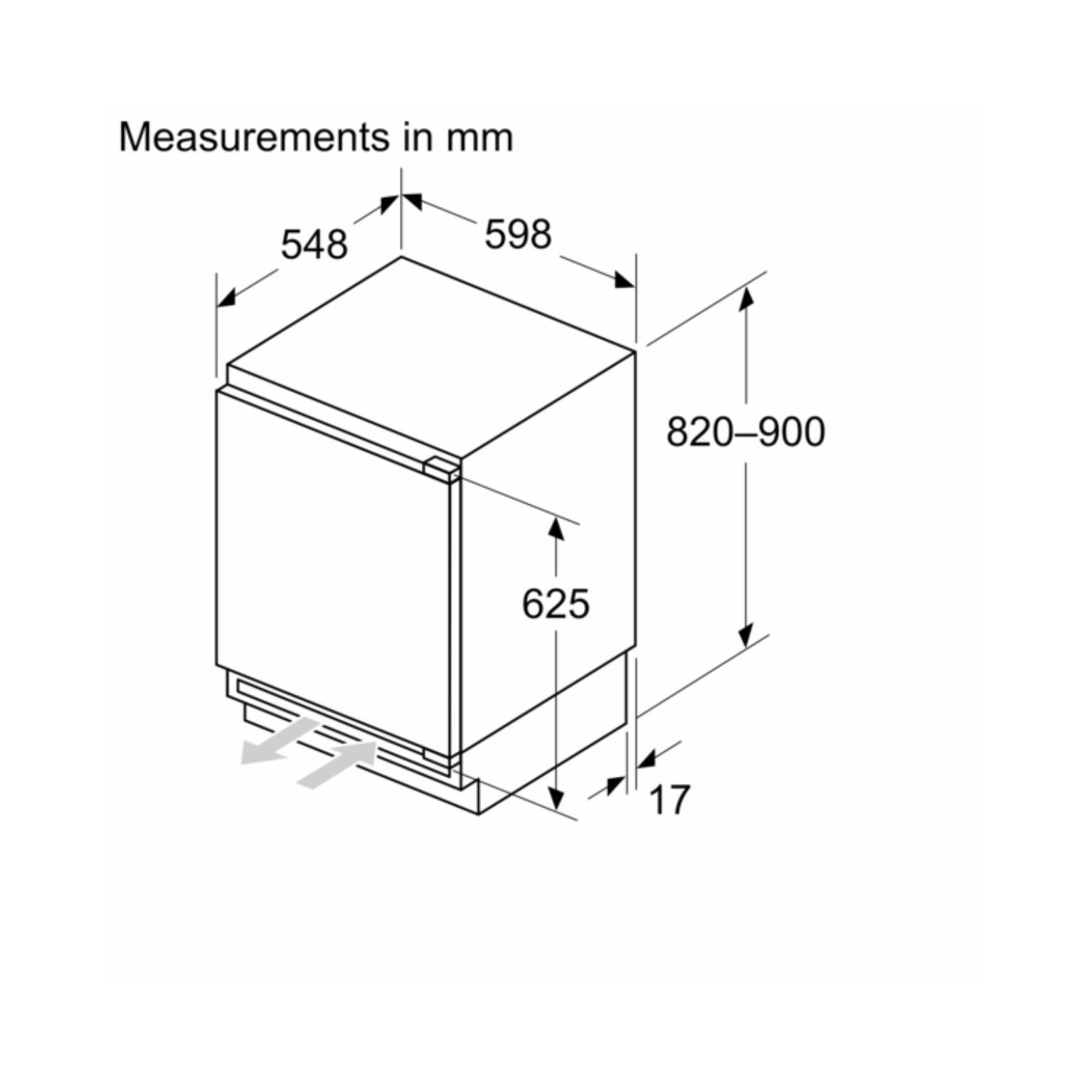 Neff N50 110 Litre Built Under Integrated Fridge - Image 4