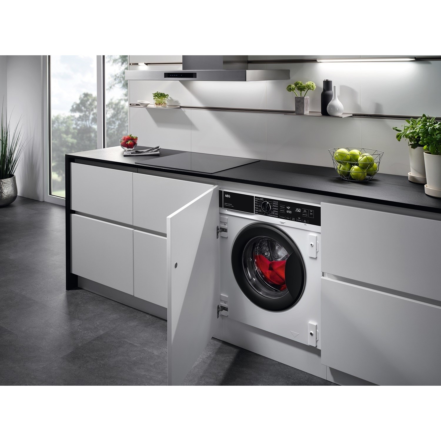 AEG 7000 Series ProSteam® 8KG 1600rpm Integrated Washing Machine - White - Image 2