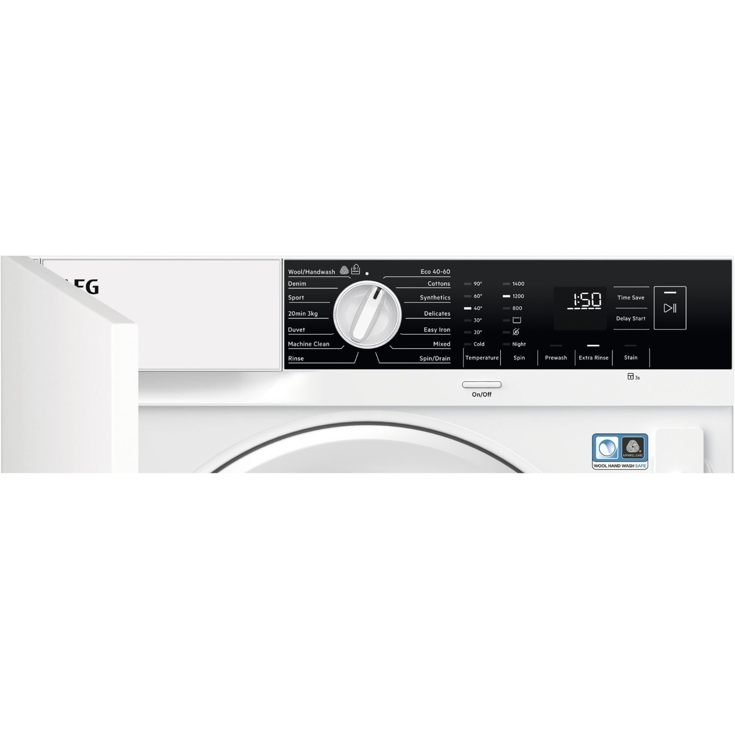 AEG 6000 Series ProSense® 8kg 1400rpm Integrated Washing Machine - White - Image 2