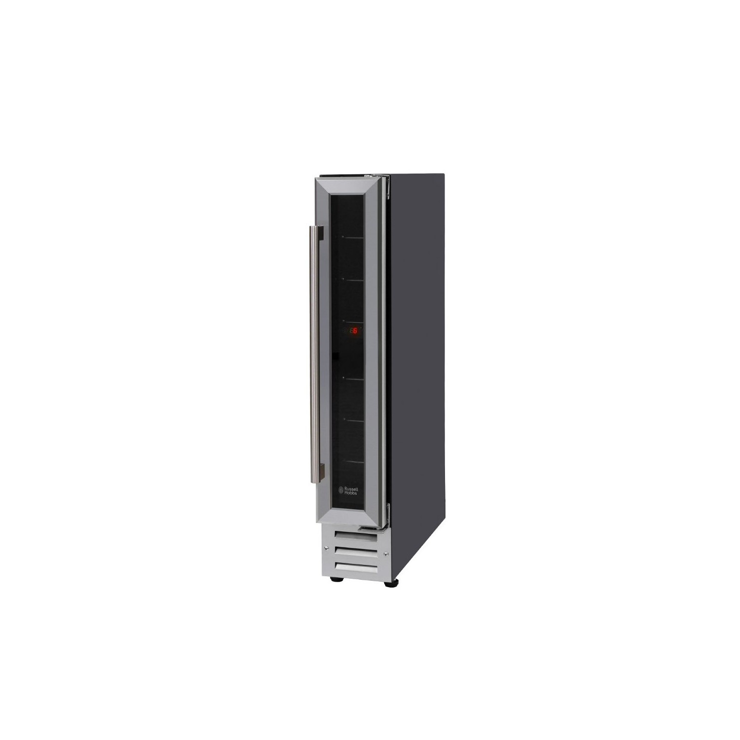 Russell Hobbs 7 Bottle Capacity Single Zone Freestanding Wine Cooler - Stainless Steel