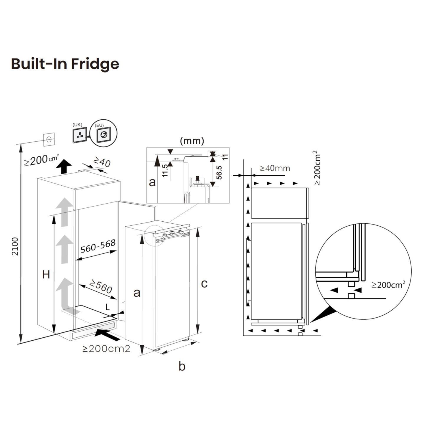 Hisense 300 Litre Integrated Fridge - Image 7