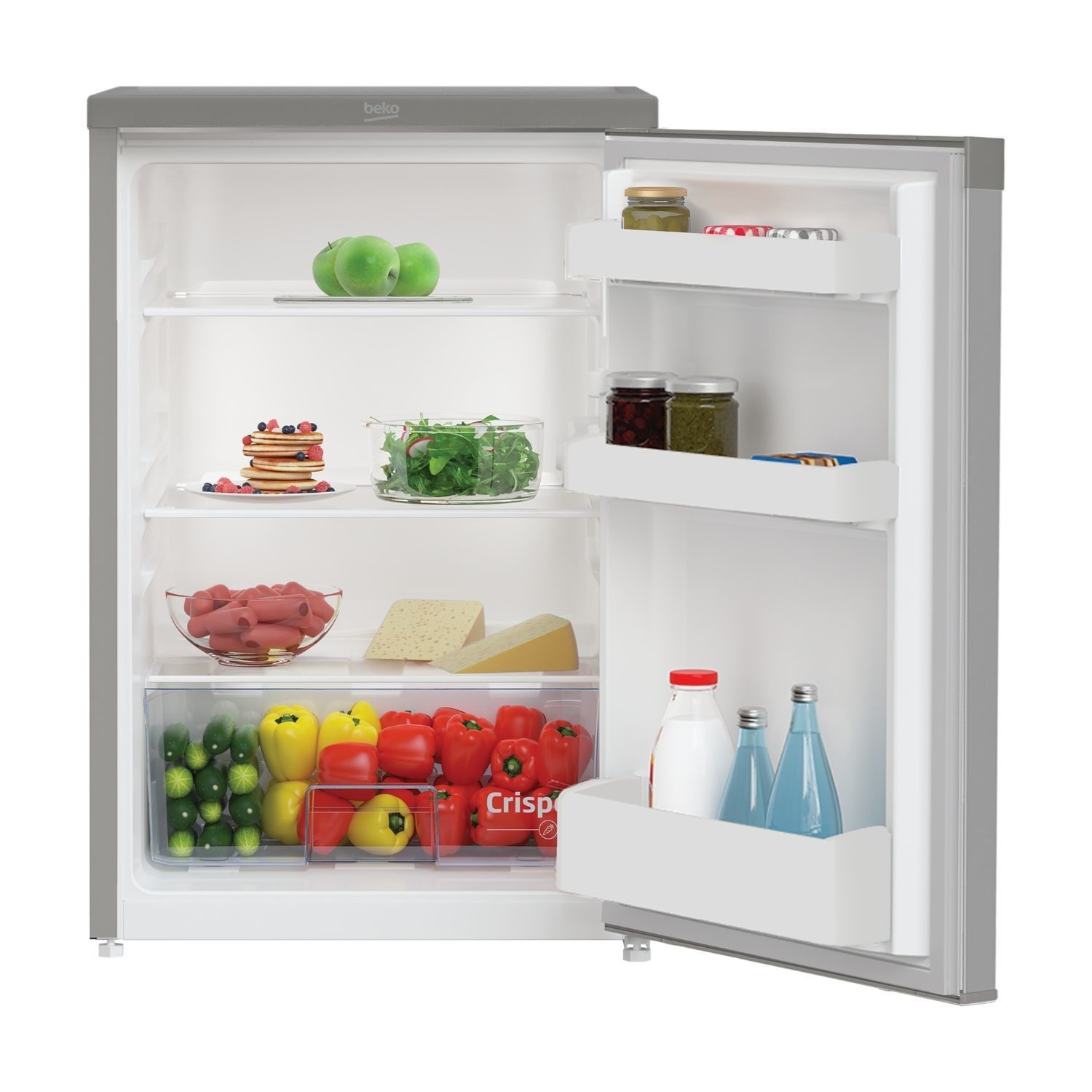 Beko 128 Litre Freestanding Under Counter Larder Fridge - Silver - Image 5