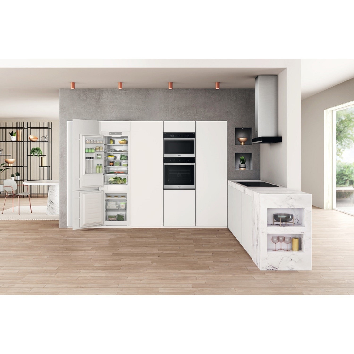 Whirlpool 250 Litre 70/30 Integrated Fridge Freezer - Image 4