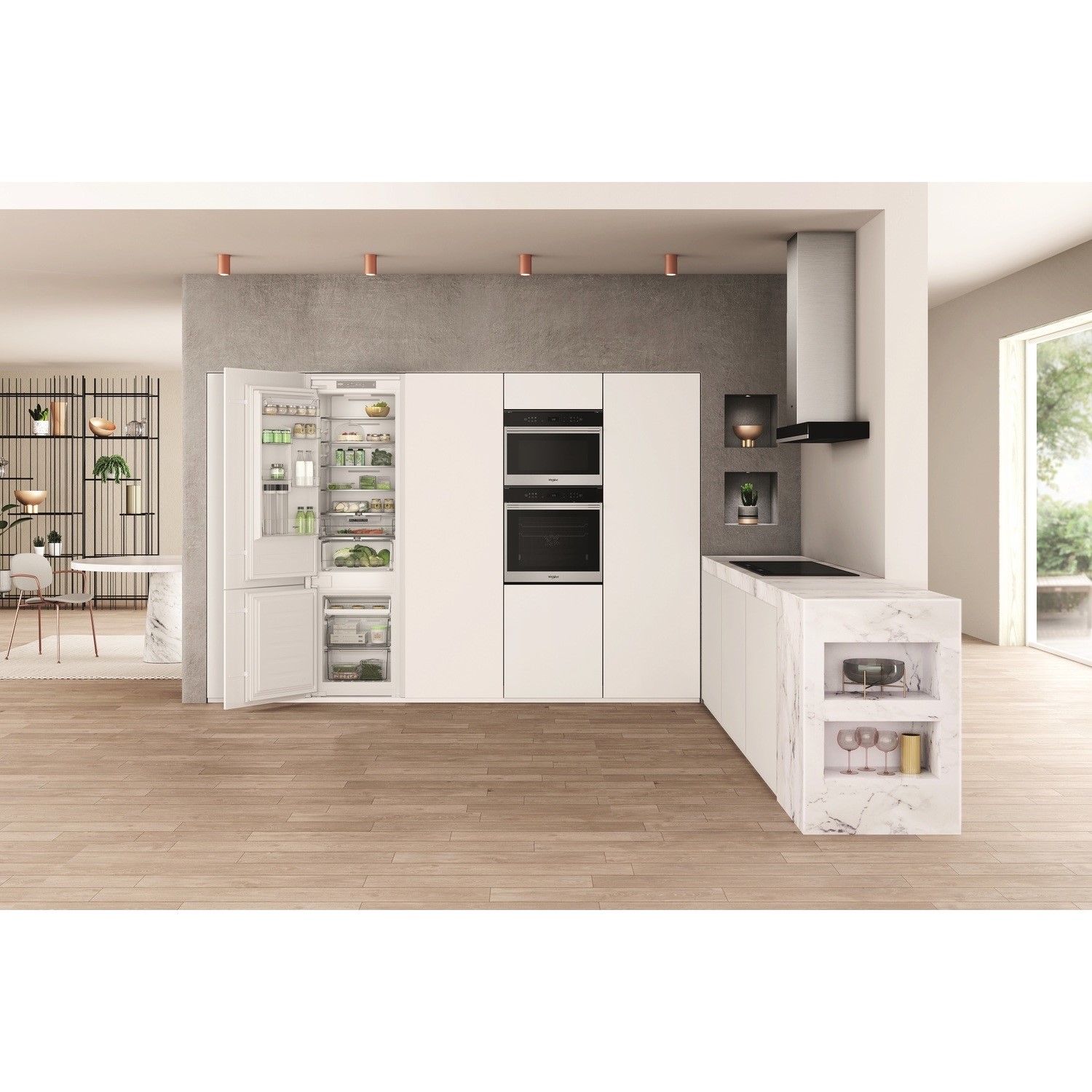 Whirlpool 280 Litre 70/30 Integrated Fridge Freezer - White - Image 10